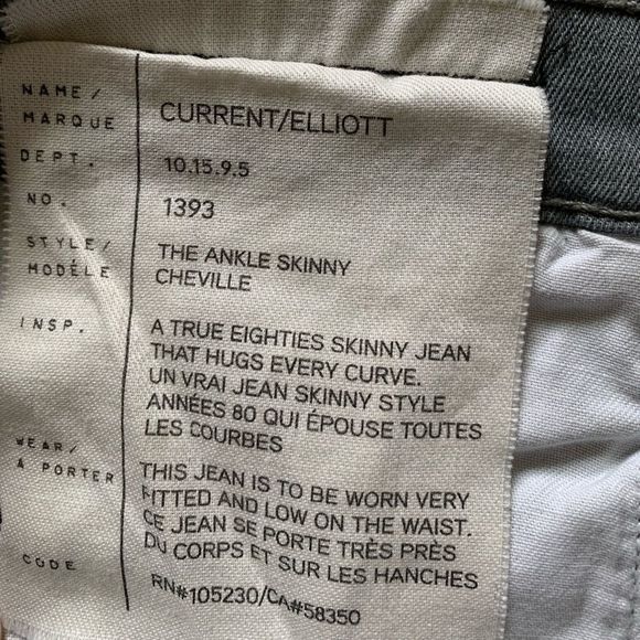 Current/Elliott Grey Skinny Jeans - Picture 9 of 9